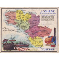 L'OUEST FIGURINA PUBBLICITARIA PRODUITS DU LION NOIR PARIS - MONTROUGE 8-48