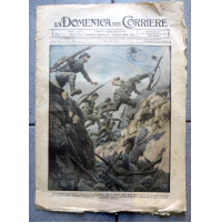 La Domenica del Corriere 1917 WW1 - CONQUISTA DI ORTIGARA QUOTA 2101 - PELOZOFF