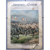 La Domenica del Corriere 1918 WW1 - FESTA DEGLI ARDITI / AGGRESSIONE AEREA BARI