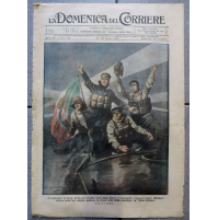 La Domenica del Corriere 1918 WW1 - VENDICATORI DI LISSA L. RIZZO SZENT ISTVAN