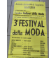 MANIFESTO 3° FESTIVAL DELLA MODA 1957-58 ALASSIO - HOTEL BEAU SEJOUR 33 X 70 Cm