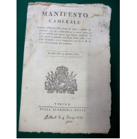 MANIFESTO CAMERALE DIC 1917 TORINO - NUOVI BOLLI E MARCHE PER LE CARTE -