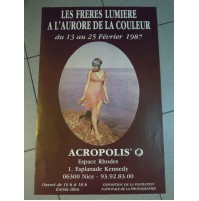 MANIFESTO POSTER - LES FRERES LUMIERE A L'AURORE DE LA COULEUR NICE 1987 (MAN)