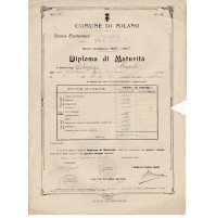 MILANO SCUOLA ELEMENTARE MASCHILE IN VIA FELICE CASATI 1922 10BIS-36