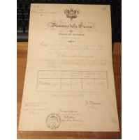 MINISTERO DELLA GUERRA AUMENTO STIPENDIO RAGIONIERI D'ARTIGLIERIA 1892  