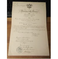 MINISTERO DELLA GUERRA SOSPENSIONE RAGIONIERE D'ARTIGLIERIA 1893