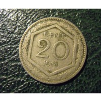 MONETA DEL REGNO D'ITALIA 20 CENT. ESAGONO DEL 1918  - (M-5-8)