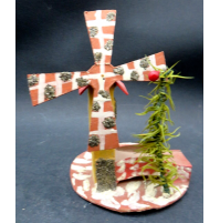 MULINO IN CARTA PER PRESEPE VINTAGE - ALTEZZA : 12 CM