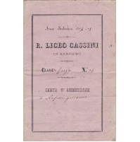 PAGELLA REGIO LICEO CASSINI IN SANREMO 1875 10BIS-26