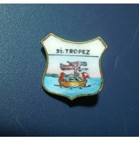 PIN SPILLA ANNI '60 DIPINTA A MANO - SAINT TROPEZ - FRANCIA 