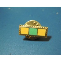 PIN SPILLA NASTRINO MILITARE IN METALLO / GIALLO E VERDE 