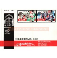 POSTAL CARD MALTA POST OFFICE - PHILEXFRANCE 1982 - PARIS  C9-1030