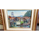 QUADRO DIPINTO AD OLIO PITTORE ALFREDO CAPPELLIN  75 X 66 CM - GARESSIO CUNEO