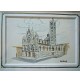 QUADRO QUADRETTO CON STAMPA ACQUARELLATA A MANO - DUOMO DI SIENA 