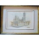 QUADRO QUADRETTO CON STAMPA ACQUARELLATA A MANO - DUOMO DI SIENA 