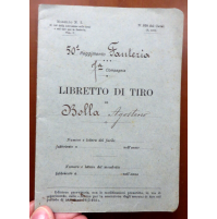 R. ESERCITO 1916 WWI - LIBRETTO DI TIRO 50° RGT FANTERIA - FUCILE MODELLO 1891 -