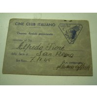 RARA TESSERA CINE CLUB ITALIANO 7-11-1945 SAN REMO - CINEMATOGRAFO -   C9-1065