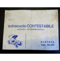 RARO BIGLIETTO DA VISITA - AUTOSCUOLA CONTESTABILE ALBENGA - 1970/80ca