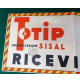 RARO MANIFESTINO TOTIP SISAL - RICEVITORIA - 1949 / 49 X 22 CM