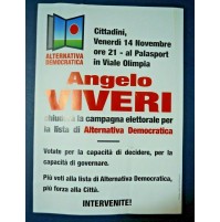 RARO VOLANTINO ALTERNATIVA DEMOCRATICA ANGELO VIVERI ALBENGA 