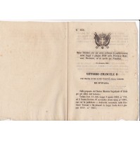 REGIO DECRETO N° 1476 DEL 1863 VITTORIO EMANUELE II MODENA PARMA VATICANO 11-113