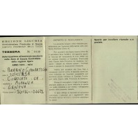REGIONE LIGURIA TESSERA AUTORIZZAZIONE ALLA CACCIA- ANNO 1973-1974