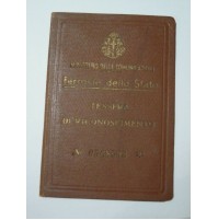 REGNO D'ITALIA TESSERA DI RICONOSCIMENTO FERROVIE DELLO STATO 1930ca