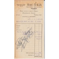 RICEVUTA HOTEL ITALIA PIAZZA STAZIONE Savona Foot-Ball Club SQUADRA 1932 9-64