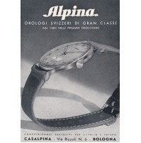 RITAGLIO DI GIORNALE PUBBLICITA' OROLOGI ALPINA CASALPINA BOLOGNA 16-145