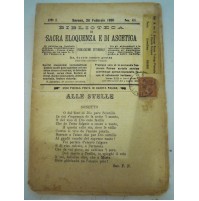 SAVONA 1891 - BIBLIOTECA DI SACRA ELOQUENZA E DI ASCETICA - SPEDITO ABBONAMENTO