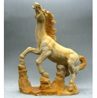 SCULTURA DI GROSSO CAVALO IN RESINA - STALLONE PULEDRO - HORSE - STATUA