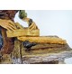 SCULTURA IN RESINA SU BASE DI LEGNO - FALEGNAME ARTIGIANO - 