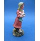 STATUINA DEL PRESEPE IN CARTAPESTA - DONNA CON PAPERA -