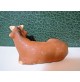 STATUINA DEL PRESEPE IN CERAMICA / TERRACOTTA - BUE - ANNI '50 -