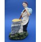 STATUINA DEL PRESEPE IN GESSO - VINTAGE - POLENTA -