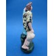 STATUINA DEL PRESEPE IN GESSO - VINTAGE - RAGAZZO CON GALLINA - ALTEZZA : 12 Cm