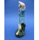 STATUINA DEL PRESEPE IN GESSO - VINTAGE - RAGAZZO CON GALLINA - ALTEZZA : 12 Cm