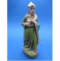 STATUINA DEL PRESEPE IN GESSO - VINTAGE - RE MAGIO -- ALTEZZA : 12,5 Cm