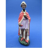 STATUINA DEL PRESEPE IN GESSO - VINTAGE - RE MAGIO - ALTEZZA : 12,5 Cm