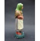 STATUINA DEL PRESEPE IN PASTA - CONTADINA CON BORSA GIALLA -