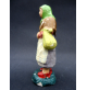 STATUINA DEL PRESEPE IN PASTA - CONTADINA CON BORSA GIALLA -