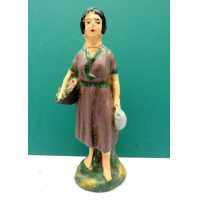 STATUINA DEL PRESEPE IN PASTA - DONNA CONTADINA -