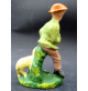 STATUINA DEL PRESEPE IN PASTA - RAGAZZO CON PECORE PECORELLE -