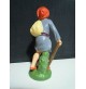 STATUINA DEL PRESEPE IN PLASTICA -- CONTADINO CON BASTONE E SACCO --