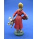 STATUINA DEL PRESEPE IN PLASTICA - DONNA CON GALLINA E VUOVA -