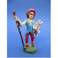 STATUINA DEL PRESEPE IN PLASTICA -- PASTORE -- ALTEZZA 7,5 Cm