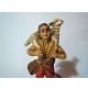 STATUINA DEL PRESEPE IN PLASTICA - PASTORE CON PECORELLA SULLE SPALLE - 