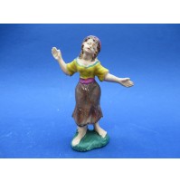 STATUINA DEL PRESEPE IN PLASTICA -- RAGAZZA -- ALTEZZA 10 Cm