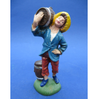 STATUINA DEL PRESEPE IN PLASTICA - VINTAGE - PRODUTTORE DI VINO