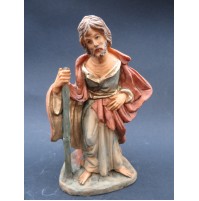 STATUINA DEL PRESEPE IN RESINA - GIUSEPPE CON BASTONE ROTTO -